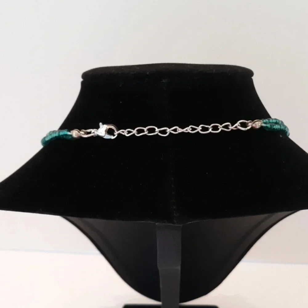 2 strand shell like turquoise necklace.